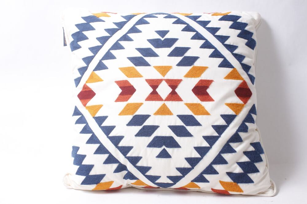 Pendleton White Throw Pillow with Geometric Design 16" Decor ~ 260921-WH 1182